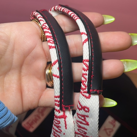 Victoria Secret Black Canvas Tote Bag Classic Large Y2K Pool Bag Travel Utility - Picture 5 of 9